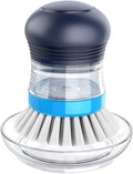 Soap Dispensing Palm Brush Storage Set for Kitchen Cleaning - Includes Holder for Pots, Pans, and Sinks