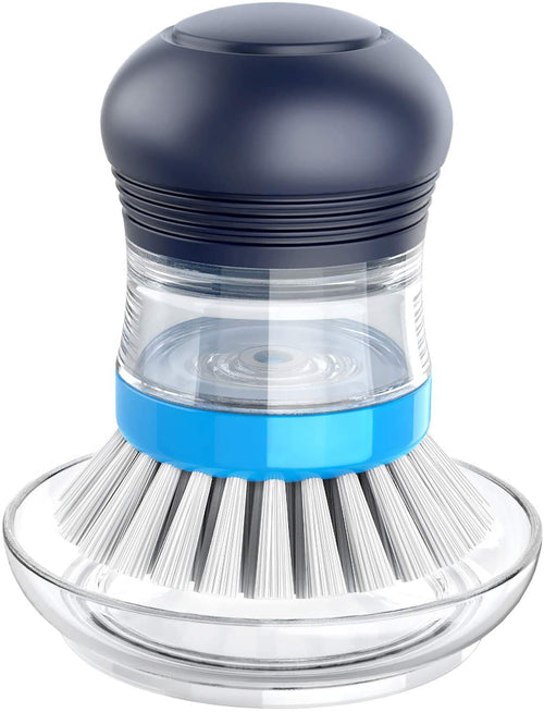 Soap Dispensing Palm Brush Storage Set for Kitchen Cleaning - Includes Holder for Pots, Pans, and Sinks